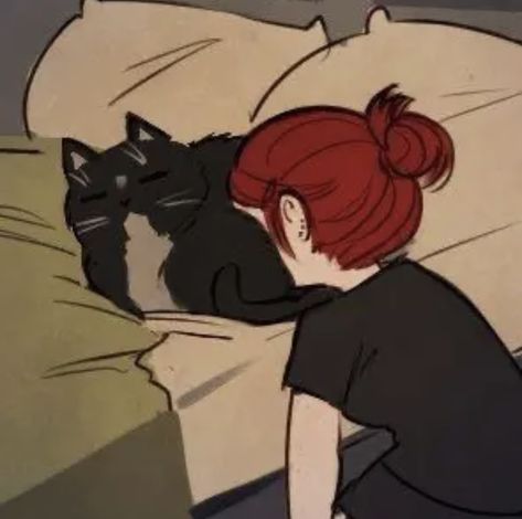 Red Hair, Self Care, Black Cat, A Woman, Bed, Red, Hair, Black, Instagram