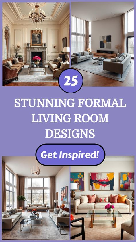 25 stunning formal living room designs with luxurious furniture and decor. Get inspired! Formal Living Room Decor Ideas, Modern Formal Living Room Ideas, Long Front Room Ideas, Small Parlor Room Ideas, Formal Living Room Alternative, Conversation Room Ideas, Traditional Contemporary Living Room, Parlor Room Ideas, Formal Living Room Ideas