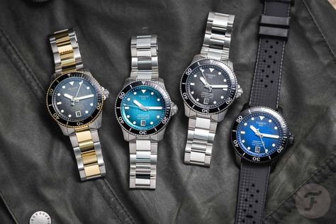 A Hands-On Introduction To The Tissot Seastar 1000 Powermatic 80 In A New 40mm Size Tissot Seastar 1000 Powermatic 80, Tissot Seastar 1000, Tissot Seastar, Dive Watches, Minerals Crystals, Quartz Movement, Fashion Bracelets, Hands On, Black Backgrounds