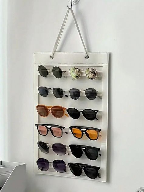 Slots Sunglasses Organizer Storage, Hanging Dust Proof Wall Pocket Glasses Organizer ,Hanging Wall Glasses Holder Dust Proof Storage Display Pocket Wall Stand Organizer Holder- 12 Felt Slots Sunglass Organizer Holder White    Polyester Plain Organizers Bag   Functional Bags, size features are:Bust: ,Length: ,Sleeve Length: Diy Sunglasses Holder Display, Diy Sunglasses Holder, Sunglass Organizer, Glasses Organizer, Diy Sunglasses, Sunglasses Stand, Wall Stand, Sunglasses Organizer, Storage Hanging