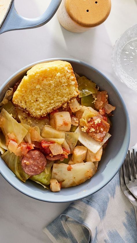 Swamp Cabbage Soup, Swamp Cabbage Recipe, Swamp Cabbage, Baked Crab Cakes, Southern Living Recipes, Smoked Sausage Recipes, Cabbage Recipes, How To Cook Sausage, Smoked Sausage