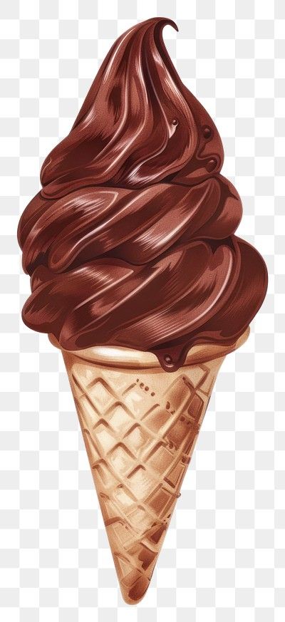 Ice Cream Cone Cartoon, Cartoon Chocolate, Ice Cone, Chocolate Ice Cream Cone, Cone Ice Cream, Chocolate Ice, Chocolate Ice Cream, Delicious Chocolate, Ice Cream Cone