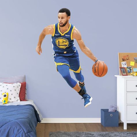 Basketball Wall Decals, Basketball Bedroom, Warriors Stephen Curry, Basketball Wall, Nba Golden State Warriors, Nba Legends, Wall Vinyl Decor, Nba Stars, Western Conference