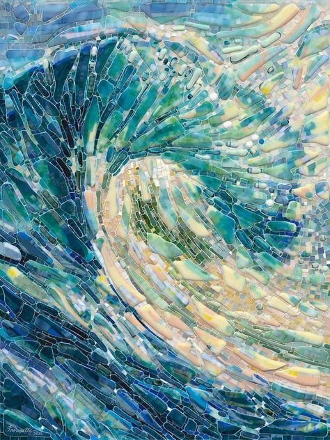 Mosaic Sea Life, Mosaic Waves, Mosaic Tile Art, Glass Mosaics, Wave Art, Posters Framed, Mosaic Wall Art, Buy Wall Art, Historical Art