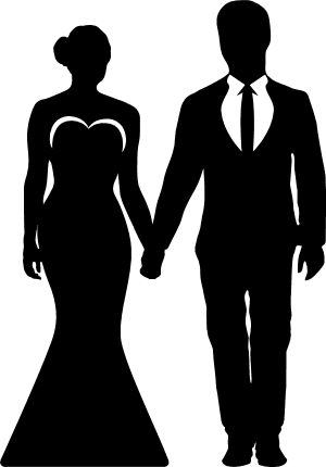 Marriage Silhouette, Wedding Silouhette Drawing, Bride And Groom Outline Drawing, Bride And Groom Silhouette Template, Western Clipart, Couple Svg, Silhouette Wedding, Bride And Groom Silhouette, Couple Silhouette