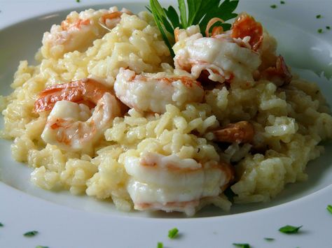 Thibeault's Table: Risotto with Prawns Shrimp Risotto, Parmesan Risotto, Risotto Rice, Seafood Appetizers, Risotto Recipes, Pasta Fresca, Italian Kitchen, Rice Recipes, How To Cook Pasta