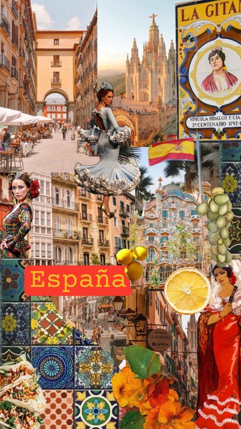 Spanish Words Aesthetic Wallpaper, Spanish Posters Aesthetic, Spain Wallpaper Iphone, Spain Aesthetics Wallpaper, Spanish Astethic, Vintage Spanish Aesthetic, Spain Culture Aesthetic, Spanish Culture Aesthetic, Espana Aesthetic