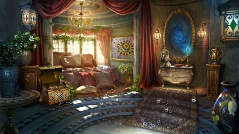 Fantasy Bedroom, Fantasy Rooms, Casas The Sims 4, Fantasy City, Fantasy House, Fantasy Castle, Fantasy Setting, Fantasy Places, Fantasy Art Landscapes