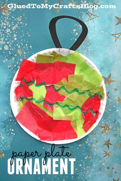 16 Month Old Christmas Crafts, Holiday Projects For Preschoolers, Paper Plate Elf Craft For Kids, Paper Plate Ornaments Kids Crafts, Paper Plate Ornaments, Christmas Preschool Crafts Easy, Easy Kids Winter Crafts, Christmas Ornament Crafts Preschool, December Crafts For Kindergarten