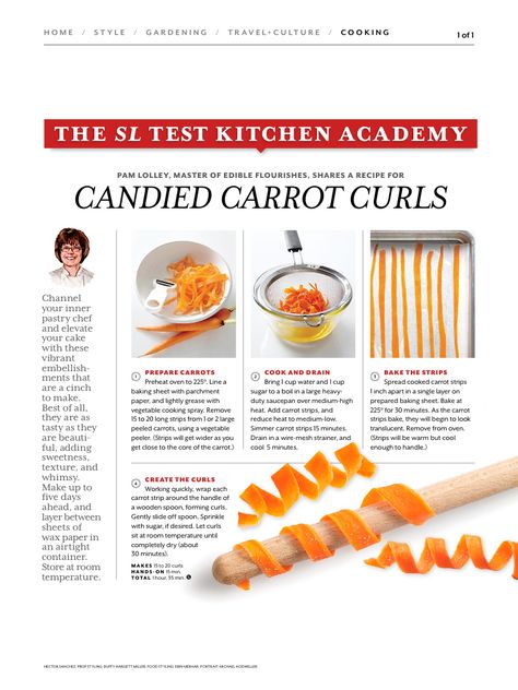 Candied carrot curls Easy Carrot Cake Decorating Ideas, Carrot Candy, Carrots Cake, Carrot Cake Dessert, Carrot Cake Decoration, Candied Carrots, Plated Desserts, Cake Decorating Tips, Cake Decorating Techniques