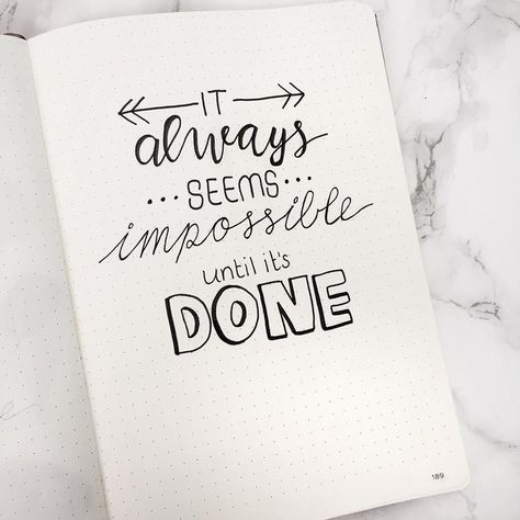 Stay motivated to accomplish your goals and crush your to do list with these inspirational quotes for your Bullet Journal! Inspirational Journal, Bullet Journal Page, Doodle Quotes, Bullet Journal Quotes, Album Foto, Bullet Journal Mood, Calligraphy Quotes, Bullet Journal Notebook, Hand Lettering Quotes