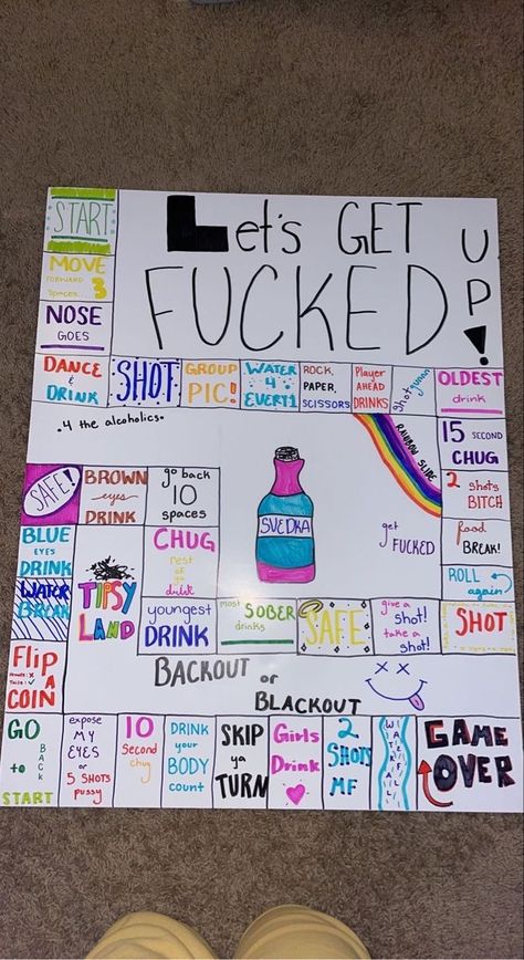 Friend Drinking Games, Make Your Own Drinking Game, Diy Birthday Games For Adults, 21 Party Games, Teen Party Games Drinking, 21st Birthday Party Games Ideas, How To Get High Without Alcohol, Project X Party Ideas, Fun House Party Ideas