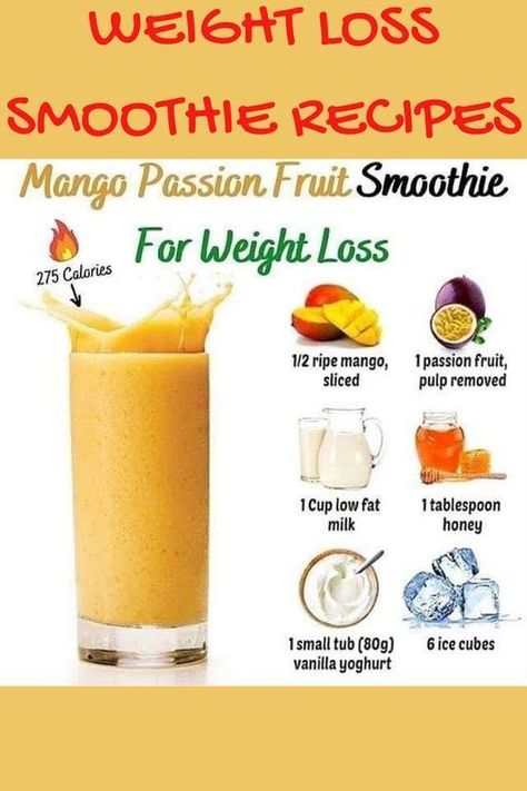 Recipes Mango, Passion Fruit Smoothie, Nutrient Dense Smoothie, Passionfruit Recipes, Iced Drinks Recipes, Fruit Smoothie Recipes Healthy, Diet Smoothie Recipes, The Smoothie Diet, Smoothie Diet Plans