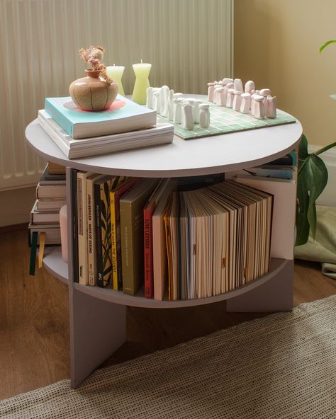 the bookshelf coffee table i made from some old mdf is still standing strong ! been thinking of getting some chrome candle holders to introduce more metals to this area. what do you guys think ? Bookshelf Coffee Table, Chrome Candle, Chrome Candle Holders, Coffee Table Bookshelf, Table Bookshelf, Stand Strong, Home Organisation, Still Standing, Bookshelves