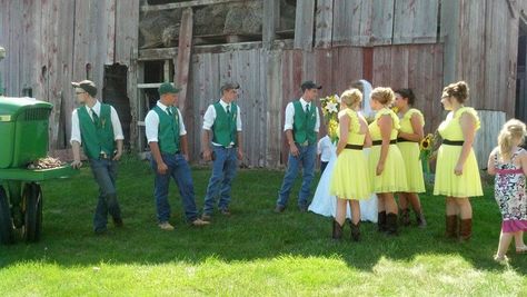 John Deere colors done right! John Deere Wedding, Wedding Program Ideas, Creative Wedding Programs, Wedding Facts, Tractor Wedding, Bright Wedding Bouquet, Fun Wedding Programs, Wedding Program Sign, Wedding Trivia