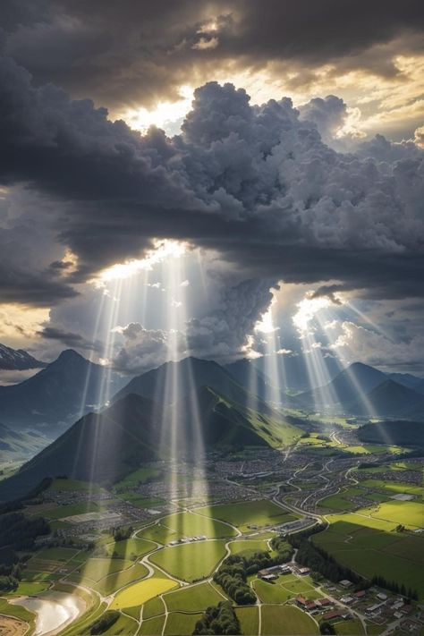 God Rays, Miracles From Heaven, Remote Places, Sun And Clouds, Beautiful Sky, Magical Places, Beautiful Places To Visit, Planet Earth, Most Beautiful Places