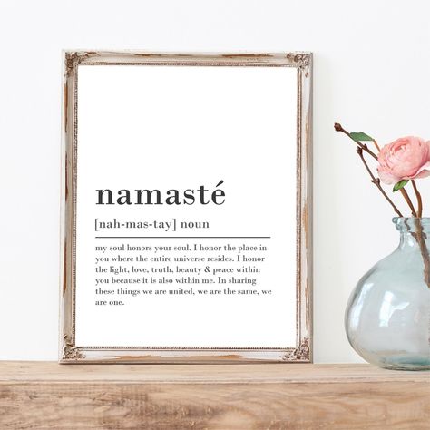 "Namaste Definition Print Zen Yoga Wall Art Canvas Painting Black and White Picture Modern Minimalist Poster Home Room Wall Decor" Namaste Definition, Canvas Painting Black And White, Canvas Painting Black, Picture Room Decor, Nordic Wall Decor, Types Of Art Styles, Painting Black And White, Yoga Wall Art, Yoga Wall