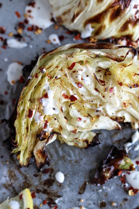 Baked Salad Cabbage, Roast Cabbage Recipe, Baked Cabbage Salad, Cabbage Recipe Roasted, Baked Cabbage With Burrata, Cabbage Roasted In Oven, Charred Cabbage Recipe, Roasted Cabbage Salad Recipes, Cabbage Oven Roasted