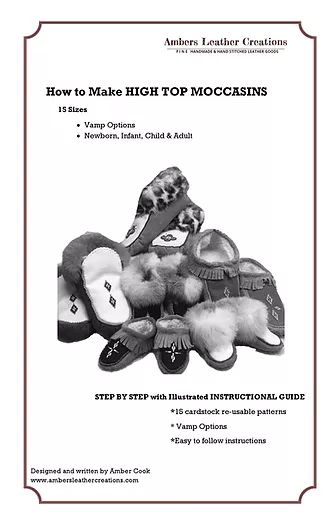 HOW TO BOOKS & PATTERNS | East Selkirk | Ambers Leather Creations How To Make Moccasins, Moccasin Patterns, Moccasin Pattern, Beaded Moccasins, Stitching Leather, Embroidery Techniques, Top Pattern, Beaded Embroidery, Leather Craft