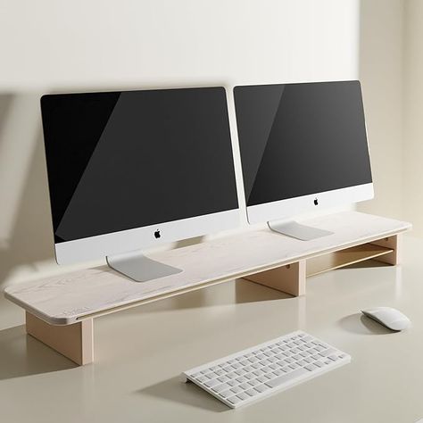 Desk Accesories, Imac Stand, Sydney White, Monitor Shelf, Monitor Riser, Dual Monitor, White Ash, Birch Ply, Monitor Stand