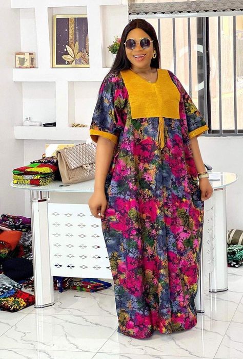 Free Bubu Gown Styles, Simple Kaftan Dress, Free Gown Ankara Styles, Adire Kaftan Styles, Kampala Gown Styles For Ladies, Bubu Gown, African Print Pants, Boubou Styles For Women, Kaftan Styles