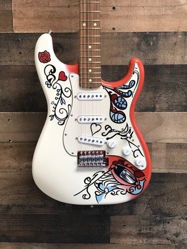 Custom Stratocaster Paint, Bass Guitar Lessons, Telecaster Guitar, Electric Guitar Design, Guitar Painting, Guitar Tips, Guitar Art, Retro Wallpaper, Custom Guitars