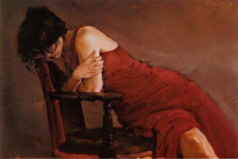 Red Dress, by Michael J Austin Austin Art, Dress Painting, Red Painting, Dress Art, Red Art, Michael J, Art Dress, Affordable Wall Art, Bedroom Art