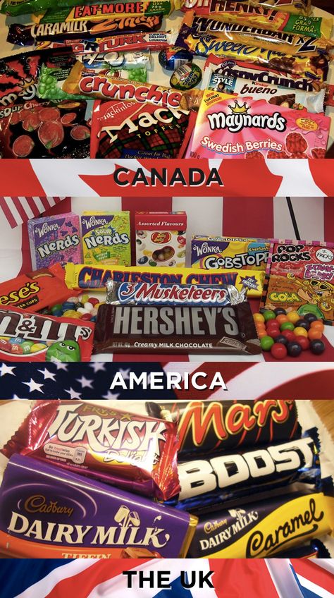 Candy selection: Things America, Canada, And The U.K. Cannot Agree On Canadian Candy, British Humour, Canadian Things, Proverbs 17, I Am Canadian, Country Facts, Only In America, Sweet Lord, Mom Jokes