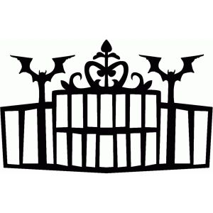 Silhouette Design Store - Search Designs : fence Haunted Bathroom, Wednesday Birthday, Royal Icing Templates, Halloween Cake Topper, Halloween Craft Projects, Casa Halloween, Apple Activities, Spooky Tattoos, Cricut Halloween