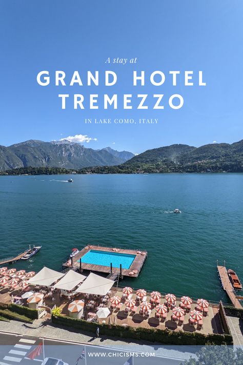 Hotel Tremezzo Lake Como, Tremezzo Lake Como, Grand Hotel Tremezzo, Lakeside Restaurant, Italian Living, Things To Do In Italy, Budapest Hotel, Lake Como Italy, Hotel Staff