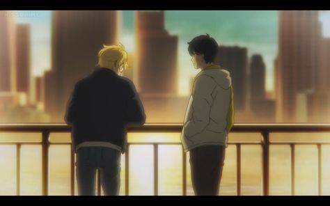 Eiji Okumura, Ash Lynx || Banana Fish || 1x13 Banana Fish Poster, Fish Animation, Snows Of Kilimanjaro, Banana Fish Ash, Ash And Eiji, Ash Eiji, Ash X Eiji, Fish Icon, Ash Lynx