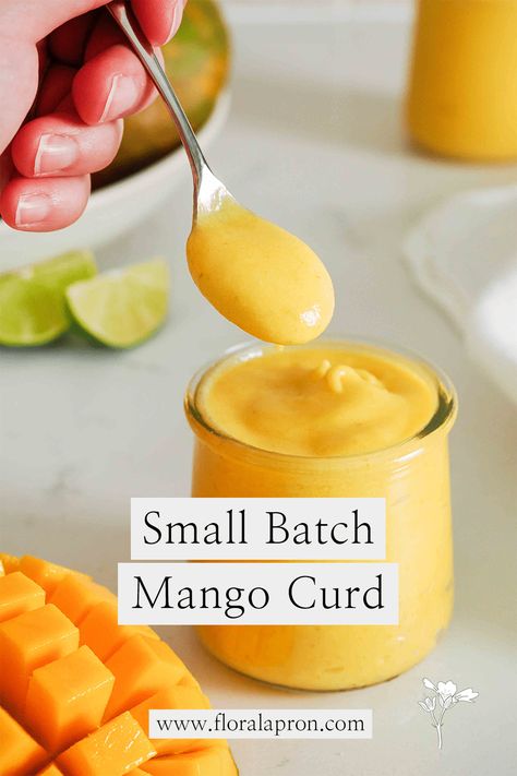 Small Batch Mango Curd Mango Curd, Pie & Pastry Filling, Almond Pastry, Recipe For Summer, Mango Pudding, Ice Cream Yogurt, Curd Recipe, Mango Puree, Mango Flavor