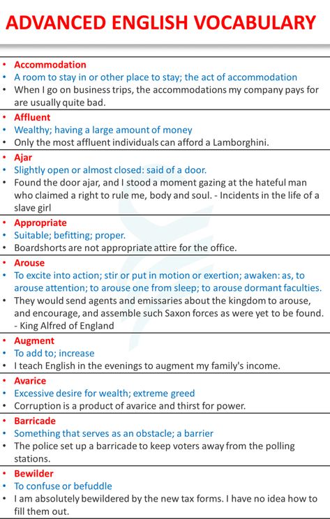 Advanced Vocabulary Words List With Meanings and Examples List 1 Learn the advanced level of English vocabulary words with meanings and example sentences. This lesson contains the advanced level of English vocabulary words with meanings in English. Learn these words and enhance your spoken English practice and enhance your daily communication skills. How To Enhance Your Vocabulary, Advanced English Vocabulary With Meaning, Advance Vocabulary English, Advanced Vocabulary Words, Advanced English Vocabulary Words, Advance English Sentences, Advance English Vocabulary, New Words With Meaning, English Vocabulary Exercises