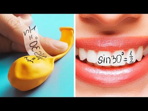 AWESOME HACKS AND SCHOOL SUPPLIES IDEAS || 5-Minute Tips For Smart Students - YouTube 5 Minute Study Break Ideas, Five Minute Crafts Needs To Be Stopped, How To Sneak Food Into Class Videos, 5 Minute Crafts Videos Hacks School, 5 Minutes Crafts Videos, Best Youtube Channel For Maths, School Pranks, Frames Diy Crafts, 5 Min Crafts