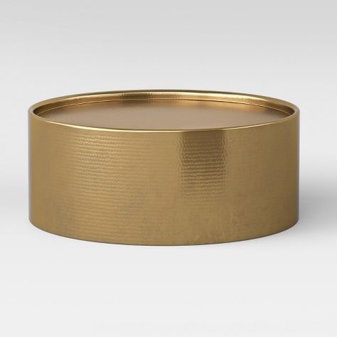 Gold Accents for your home Jill Shevlin Design Project 62 Manila Hammered Barrel Coffee Table Gold Drum Coffee Table, Barrel Coffee Table, Drum Coffee Table, Big Kids Room, Low Coffee Table, Gold Coffee, Target Gifts, Project 62, Brass Coffee Table