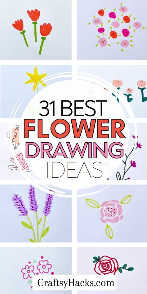 Looking for art inspiration and things to draw? Learn to draw with our easy drawing sketches perfect for all skill levels! This pin will guide you through a series of beautiful flower drawings to help you hone your skills. Drawing Flowers To Paint, Draw Flower Tutorial, Pictures Of Flowers To Draw Easy, Drawing Small Flowers, Easy To Draw Wildflowers, How To Paint A Simple Flower, How To Draw Tiny Flowers, How To Draw Simple Flowers Step By Step, How To Draw A Cute Flower