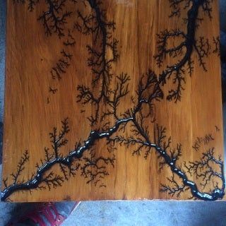 Woodburning With Electricity: 8 Steps (with Pictures) Burning Wood With Electricity Diy, Burning Wood With Electricity, Electricity Art, Wood Fire Pit, Woodworking Shop Projects, Wood Art Projects, Driftwood Sculpture, Wood Burning Crafts, Wood Burning Patterns