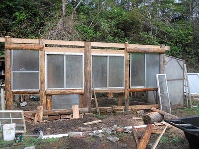 greenhouse diy Log Greenhouse Diy, Log Greenhouse, Greenhouse Diy, Garden Cover, Greenhouse Ideas, To My Dad, Diy Greenhouse, In Construction, Hydroponics