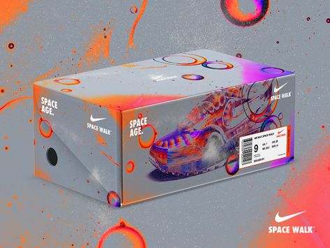 Nike X MBSJQ l Space Walk by MadeByStudioJQ on Dribbble Nike Drawing, Shoe Box Design, Rockstar Energy Drink, Space Walk, Rockstar Energy Drinks, Rockstar Energy, Sneakers Box, Skillshare Classes, Mitsubishi Motors