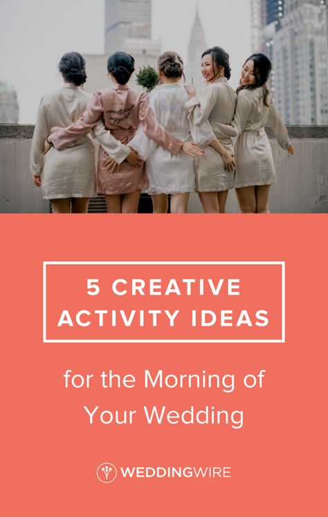 5 Creative Activity Ideas for the Morning of Your Wedding - 28% of couples do a pre-wedding activity with their wedding party. Read some of our favorite ideas on WeddingWire! {James Thomas Crocker Photography} Pre Wedding Activities, Activities Wedding, Bridesmaid Stuff, Wedding Jitters, Pre Engagement, Wedding Activity, James Thomas, Wedding Morning, Wedding Etiquette