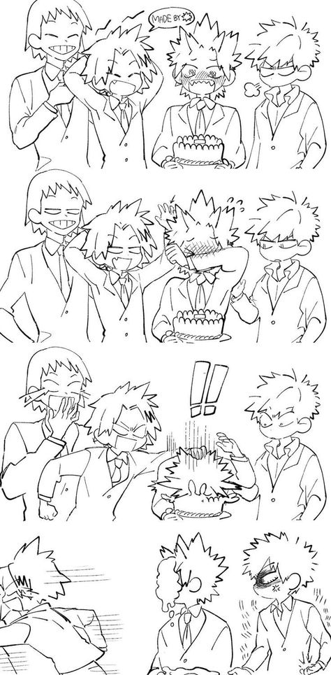 Kacchan X Kirishima Cute, Kiribaku Manga, Bad Childhood, Birthday 10, My Hero Academia 2, Kirishima Eijirou, Bad Life, It's My Birthday, My Hero Academia Memes