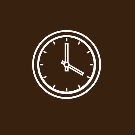 Brown Clock App Icon, Brown Clock Icon, Clock Icon Aesthetic, Iphone Home Page, Brown Icons, App Ikon, Gold App, Iphone Widgets, Clock Icon