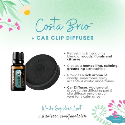 👨‍👧‍👦 Rev up Dad's Father's Day with the perfect gift! 🚗💨 Treat him to the Costa Brio Enlivening Blend and a Car Clip Diffuser—a dynamic duo for his daily drives! 🌲🚙 Make his commute or road trips more enjoyable with the refreshing scent of the South American forests. 🌿 Practical, easy to use, and sure to put a smile on his face every time he hits the road! 😎 #FathersDayGifts #OnTheMove #CostaBrio #CarEssentials 🎁 Costa Brio™ Enlivening Blend 15 mL https://doterra.me/0lLZ1e • SKU: 60227091 •... Loyalty Rewards Program, Car Essentials, Best Essential Oils, Dynamic Duo, Doterra Essential Oils, Get Excited, South American, Men's Grooming, Doterra