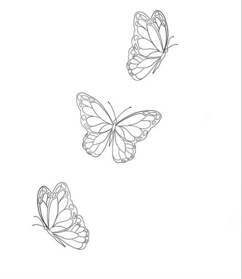 Line Of Butterflies Tattoo, Fine Line Butterfly Tattoos, Linework Butterfly Tattoo Design, Simplistic Butterfly Tattoo Outline, Fine Line Butterfly Tattoo Stencil, Line Drawing Butterfly Tattoo, Linework Butterfly, Simple Fine Line Butterfly Tattoo, Dainty Butterfly Tattoo