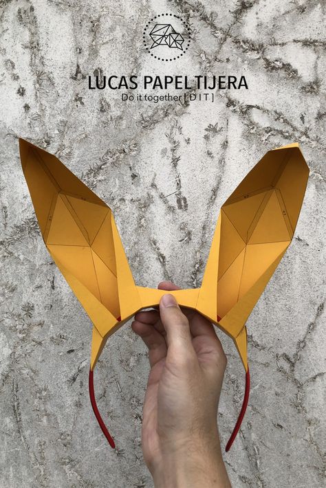 Ears and headbands Rabbit Ears Diy, Deviled Egg Costume, Diy Bunny Ears, Headband Collection, Paper Props, Bunny Ears Headband, Horn Headband, Origami Patterns, Star Headband