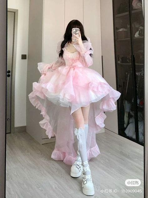 Kawaii Outfit Ideas, 파티 드레스, Frilly Dresses, Cute Dress Outfits, Kawaii Fashion Outfits, Pretty Prom Dresses, Fairytale Dress, Fairy Dress, Glam Dresses