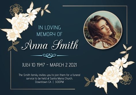 Obituary Funeral Template | PosterMyWall Linkedin Background Image, Linkedin Background, Kindle Book Cover, Flyer Design Inspiration, Campaign Posters, Blog Header, Facebook Event, Event Promotion, Instagram Ads