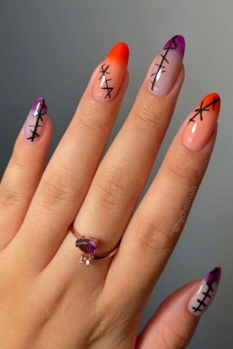 Holloween Nails, Halloween Acrylic Nails, Festive Nail Art, Cute Halloween Nails, Square Nail Designs, Leopard Print Nails, Plaid Nails, Nagel Tips, Nails 2021