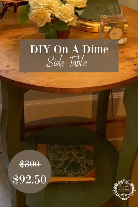 End tables are the perfect touch to any room. Add a lamp, your favorite candle, and whatever decor your heart desires to create a cozy living space... but don't break the bank while doing it. This end table is going for $300. Let us show you how to create your very own for only $92.50 (with a lot of leftover supplies!!!). You could always turn around and sell it to turn your hobby into a side-gig! Home Hacks Diy, Favorite Candle, Bed With Posts, Painted Post, Living Room Renovation, Diy Furniture Hacks, Cozy Living Spaces, Budget Home, Vintage Dressers