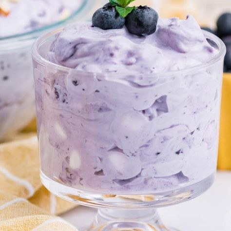 Blueberry Fluff Salad! 🫐💜🫐 Delicious... - Recipes From Heaven | Facebook Blueberry Fluff Salad Recipes, Blueberry Fluff Salad, Blueberry Fluff, Fruity Salads, Jello With Fruit, Fluff Salad Recipes, Easy Summer Side Dishes, Fluff Salad, Blueberry Salad